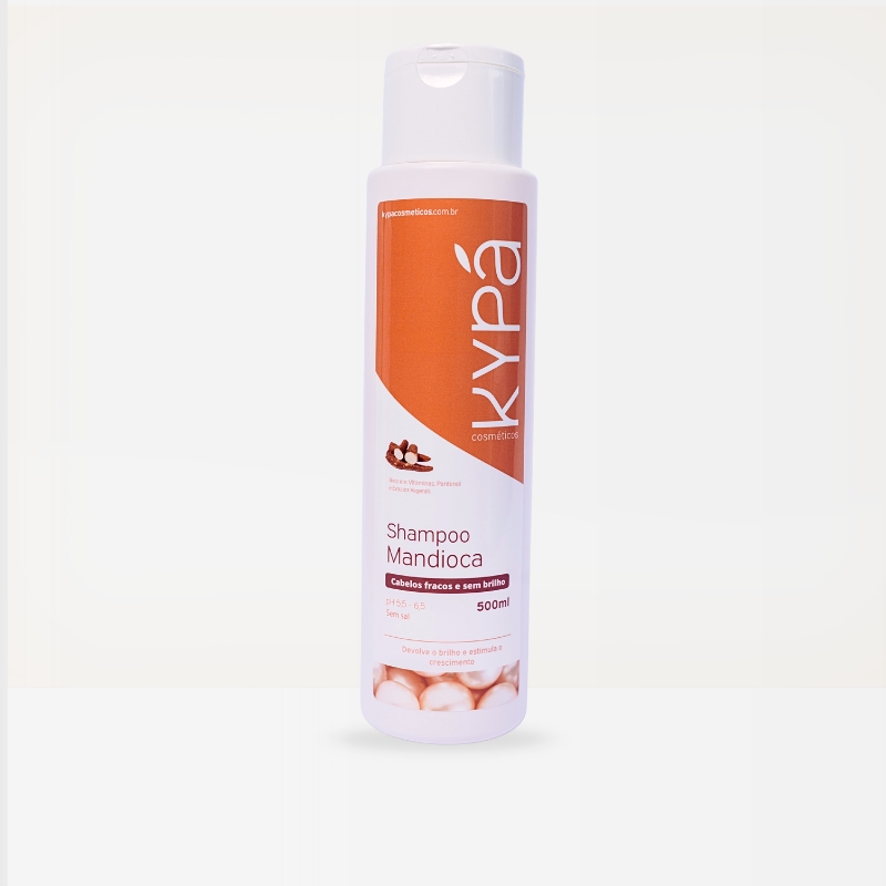 Shampoo Mandioca Kypá 500ml – Brilho e Crescimento para Cabelos Radiantes