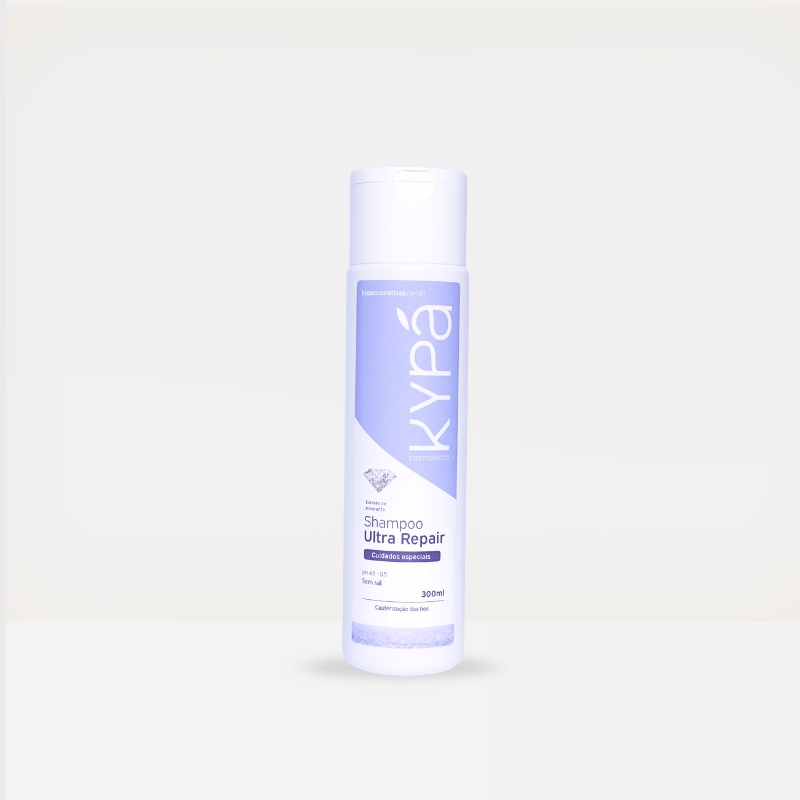 Shampoo Ultra Repair 300ml - Limpeza suave com reparo total para fios danificados